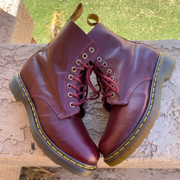 Dr. Martens Shoes - Dr Martens 1460 Pascal Buttero Maroon Leather boot